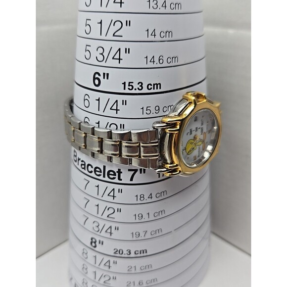 Armitron Tweety Bird 1994 Two Tone Date Quartz Watch Looney Tunes New Battery - Picture 7 of 10